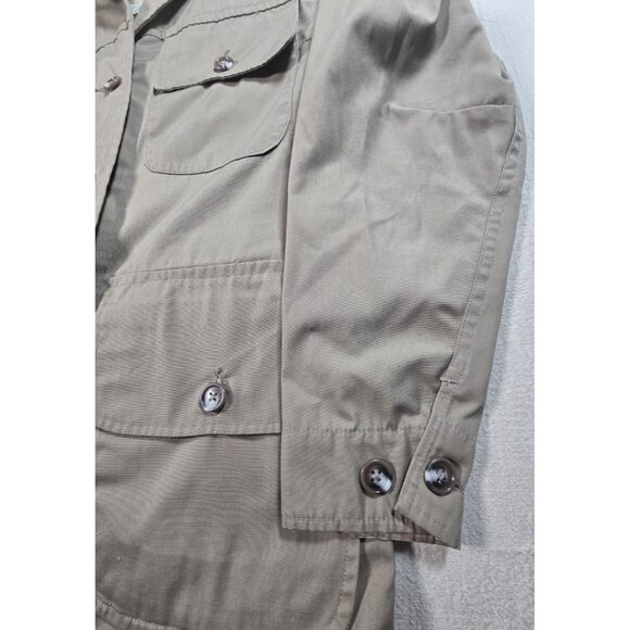 VTG 1960s LL Bean Women’s 10 Safari Field Jacket Script Logo Hunting Utility - Picture 5 of 16